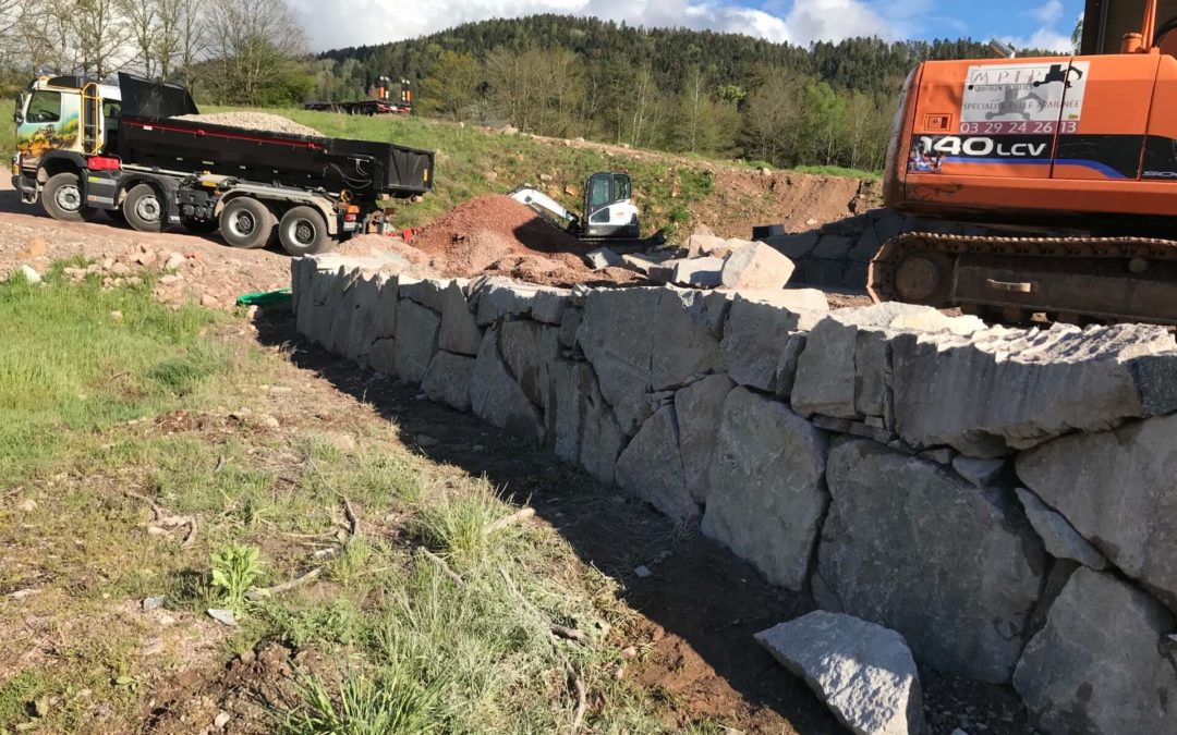 Comment MPTP Travaux Publics assure la qualité dans la construction de mur d’enrochement dans les Vosges